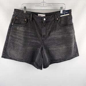 Abercrombie & Fitch Black High-Rise Jean Shorts